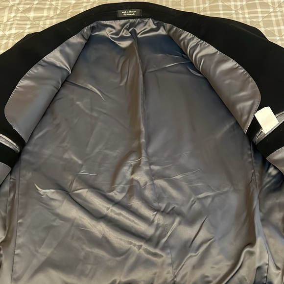 Calvin Klein Men's Wool-Blend Black Overcoat Size 44R - Picture 7 of 13